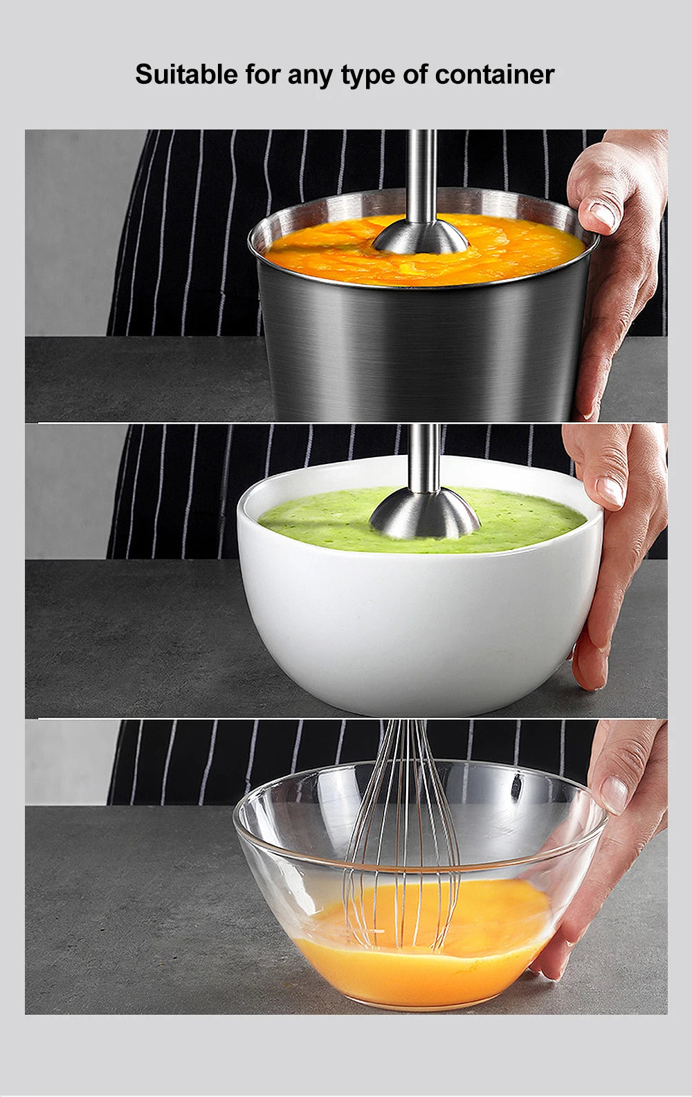BioloMix 4 in 1 High Power 1200W Immersion Hand Stick Blender Mixer