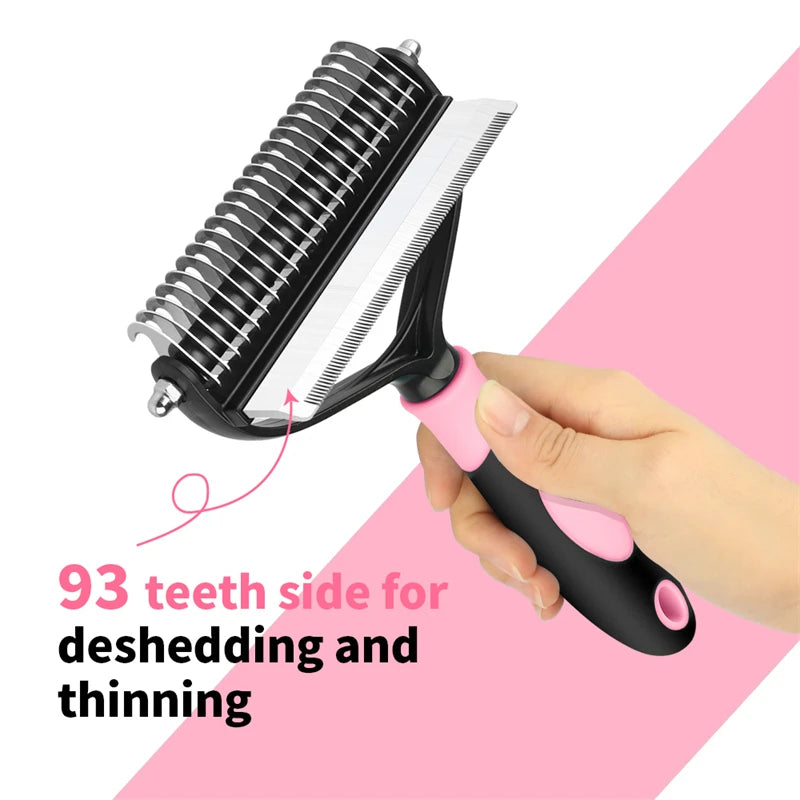 Pet Grooming Cleaning Tool 2 in 1 Pet Shedding Tool Combining Open Knot Hair Removal Hair Comb Hair Removal Comb For Cats Dogs