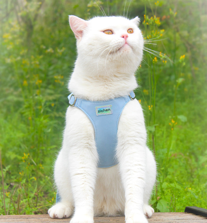 Puppy Cat Harness with Leash Waffle Pet Vest Clothes for Small medium Dogs Cats Harness Collar Yorkshire Dog Accessories