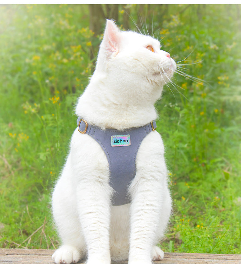 Puppy Cat Harness with Leash Waffle Pet Vest Clothes for Small medium Dogs Cats Harness Collar Yorkshire Dog Accessories