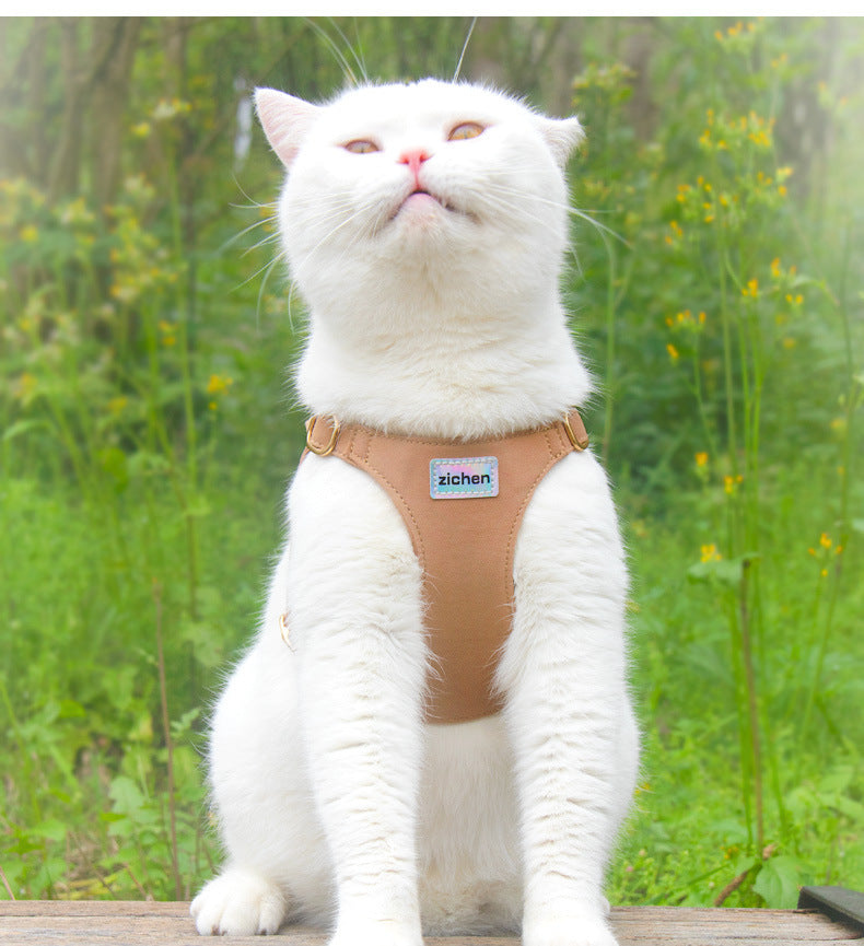 Puppy Cat Harness with Leash Waffle Pet Vest Clothes for Small medium Dogs Cats Harness Collar Yorkshire Dog Accessories