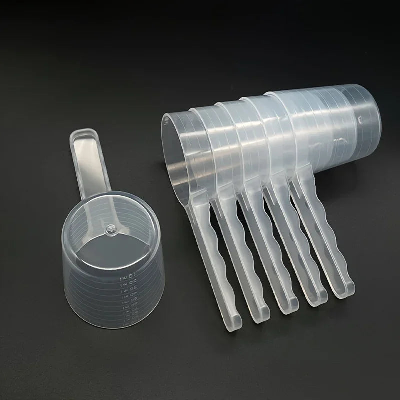 3pcs 100ml Transparent Pet Measuring Spoon With Scale