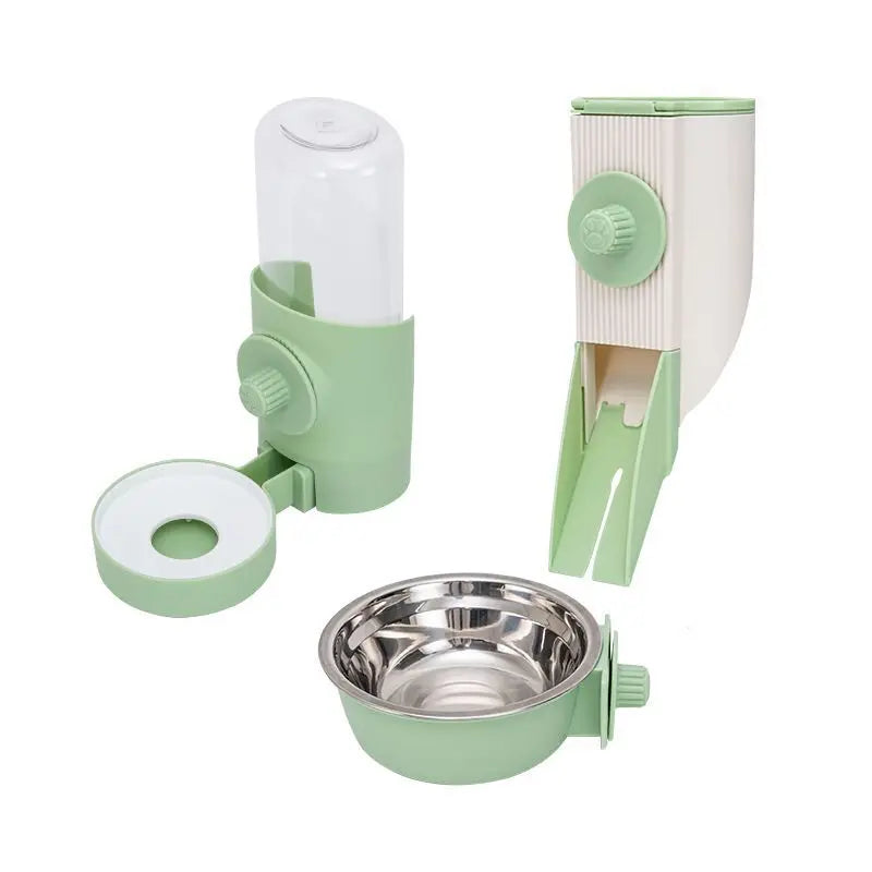Food Container Dispenser Bowl For Puppy Cats Rabbit Cats Dogs Drinking Fountain Automatic Pet Water Bottle Cage Hanging Feeder
