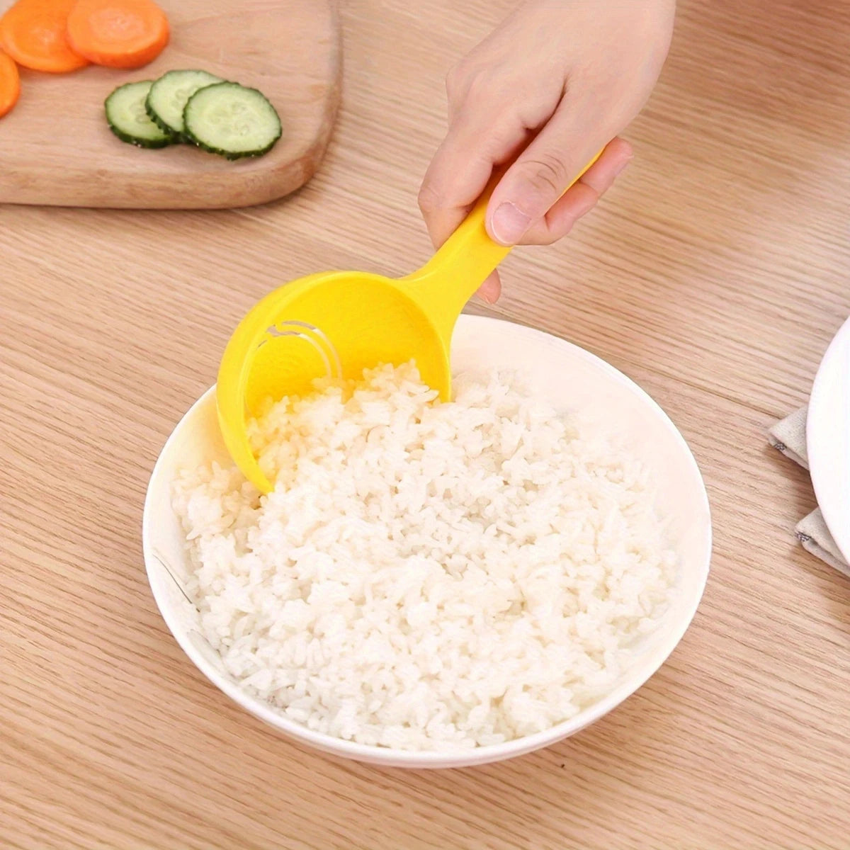1pc-Rice Spoon,Non-stick DIY Rice Scoop Mold, Rice Ball Spoon, Half Round Rice Porridge Spoon, Kitchen Accessories