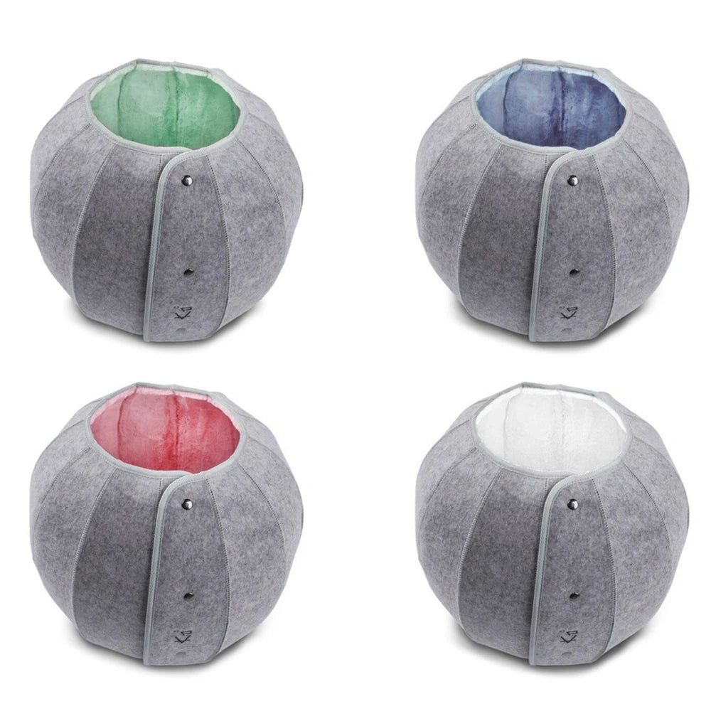 1pcs Pet Spherical Foldable Multiplayability Cat Toy Bed Interactive Cat Tunnel Toy Dual-Use Indoor Toy Cat House Kitten Mat