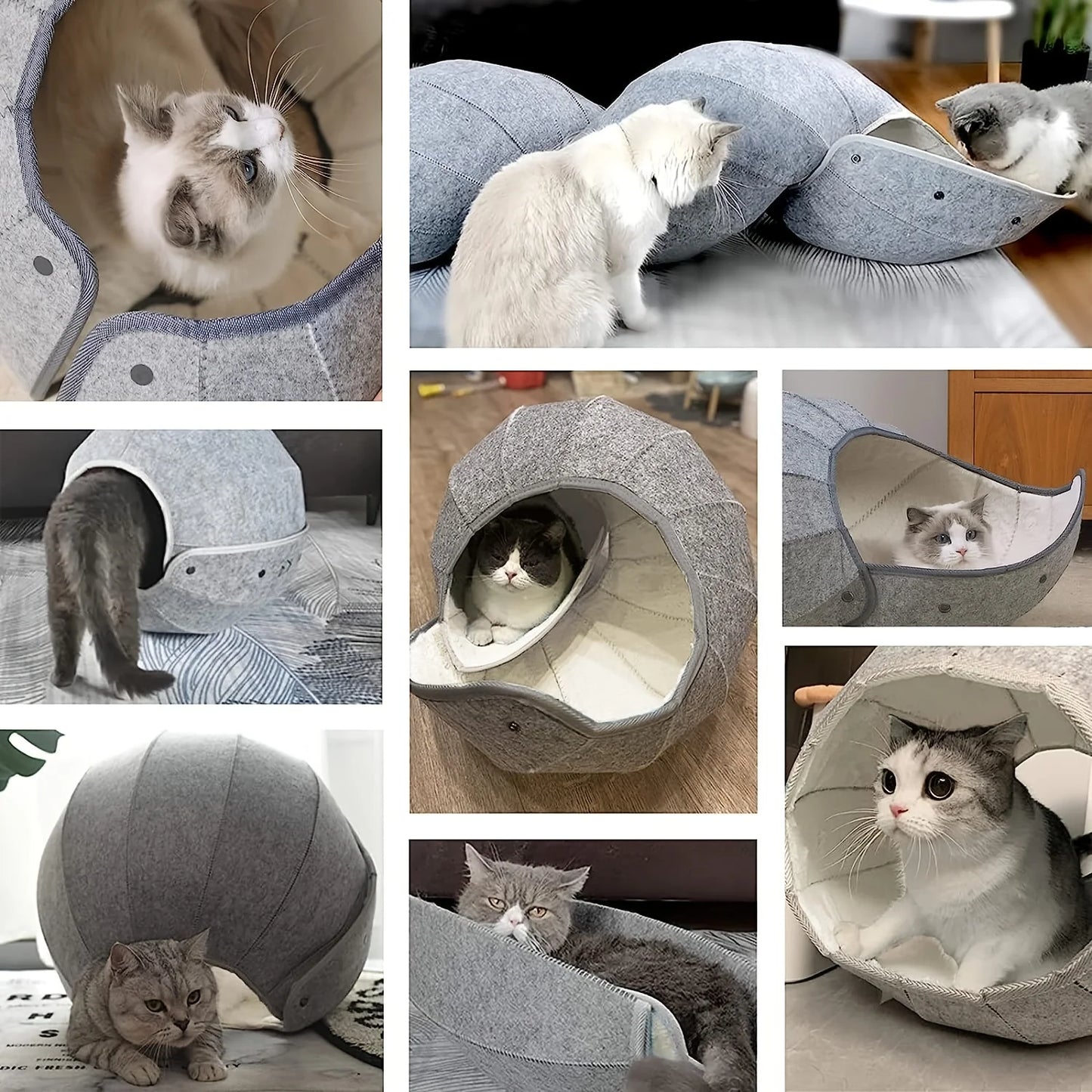Foldable Breathable Pet Bed Cat Bed Dog Bed Cave Tunnel Semi-Enclosed Creative Pet Bed Cat Mat Cat and Dog Supplies