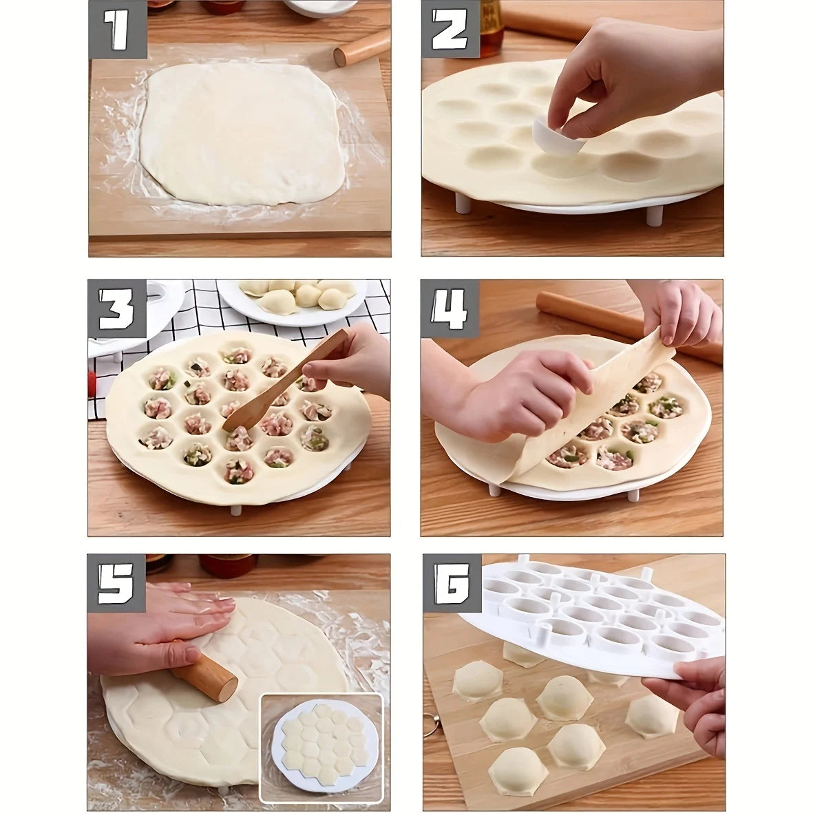 1pc- Simple Chinese Dumplings Mould, Kitchen Dough Press, Ravioli Making Mold, Pastry Tool Gadgets