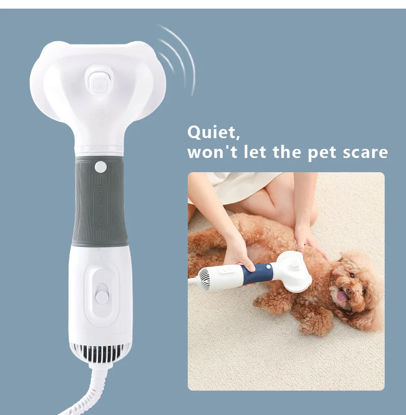 Quiet Pet Grooming Dryer With Comb Brush For Grooming Dogs Cats And Kittens-Fast Drying And Gentle On Fur