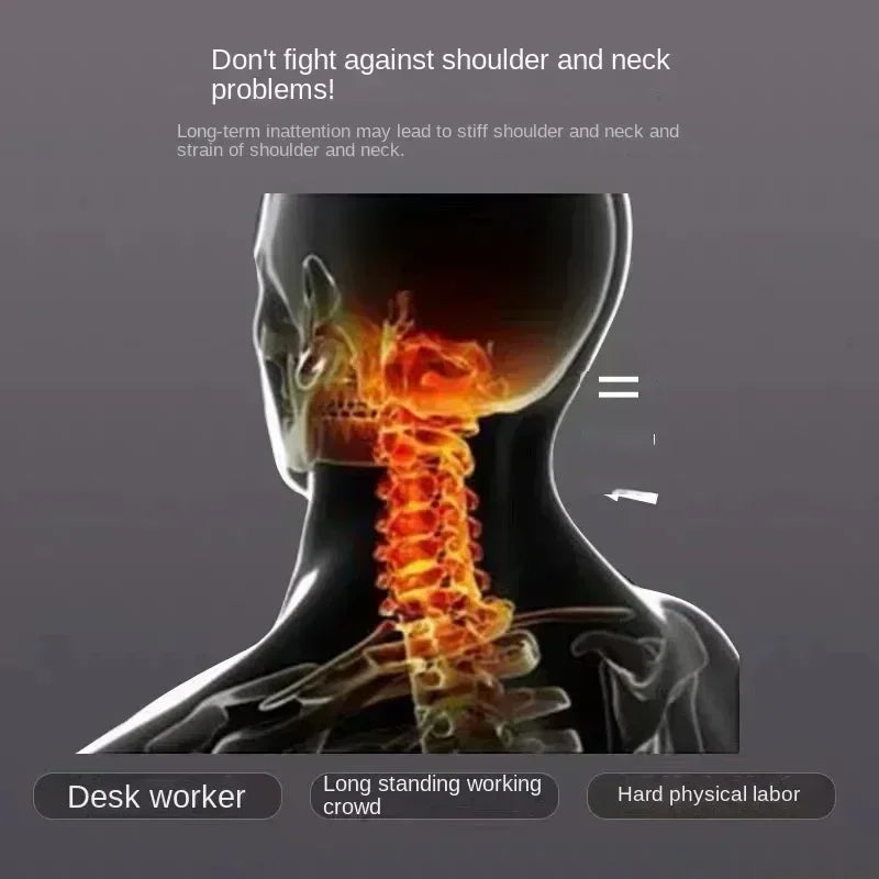 The concave convex design of the human body helps massage the neck, and the fiber massage pillow helps with sleep