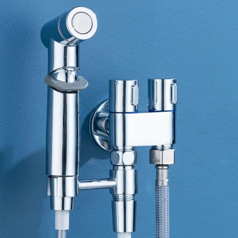 Double Outlet angle valve wall-mounted double outlet bidet toilet accessories Hygienic shower toilet bidet sprayer shower head