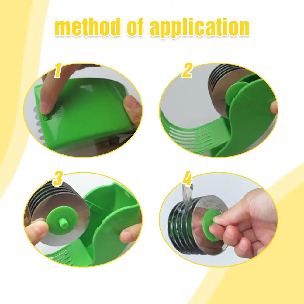 Parsley Chopper Roller Manual Scallion Cutter with 6 Stainless Steel Blade Detachable Herb Roller Mincer Vegetable Chopper Tools