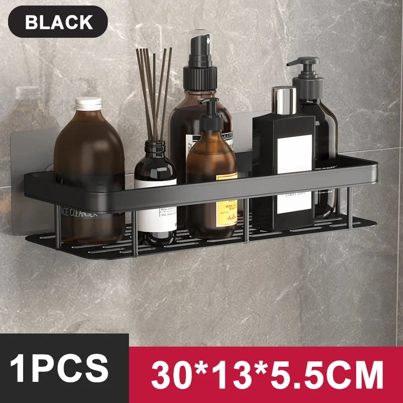 Bathroom No-Nail Shelf Shower Corner Shelf Aluminum Shampoo Shelf Shower Organizer Bathroom Accessories