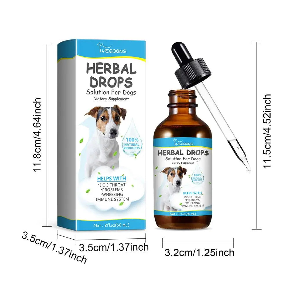 Dog Cough Drop Wet Medicine Sore Throat Soother Sneezing Cough Relief Anti Inflammation Itching Relief Natural Pet Cough Liquid