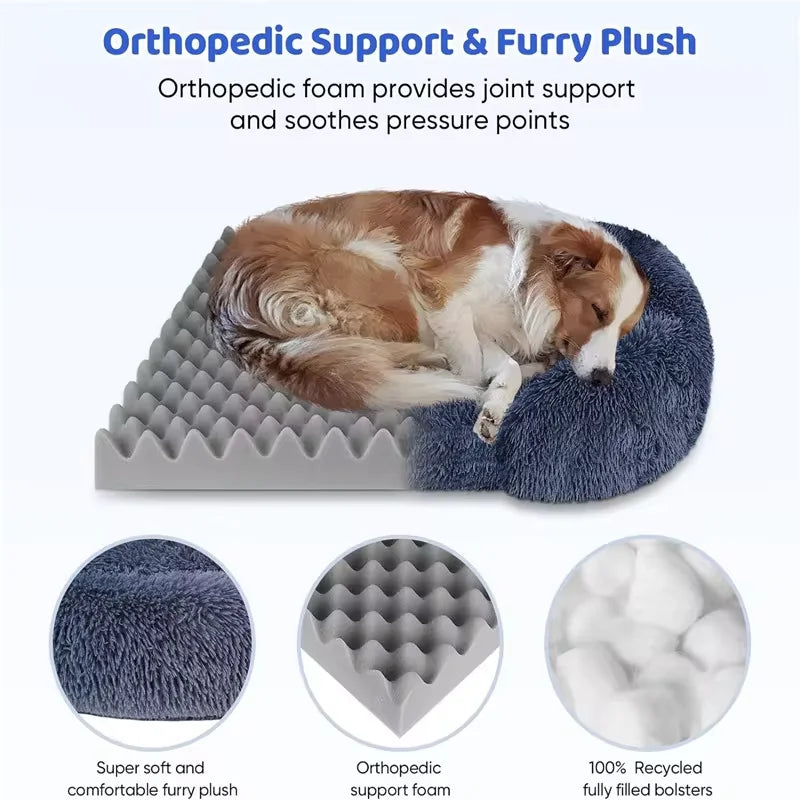 Square Dog Bed Dog Plush Pet Bed Winter Thickened Pad Dog Sleeping Bed Sofa Removable Pad Dog Small Large Dog square kennel