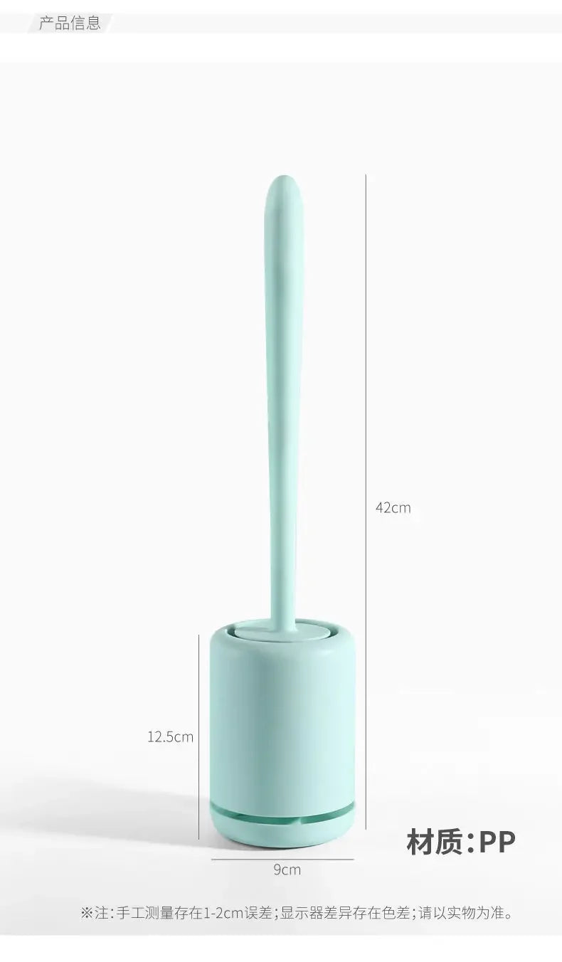 Hanging Silicone Toilet Brush Cleaner with Long Handle Flexible Cleaner Bathroom Brush Quick Drying Holder Bathroom Accessories