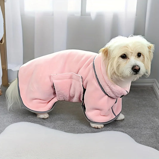 1pc Dog Absorbent Bath Towel, Pet Cooling Absorbent Bathrobe, Bath Towel For Pet Cleaning, Dog Pet Wash Towel