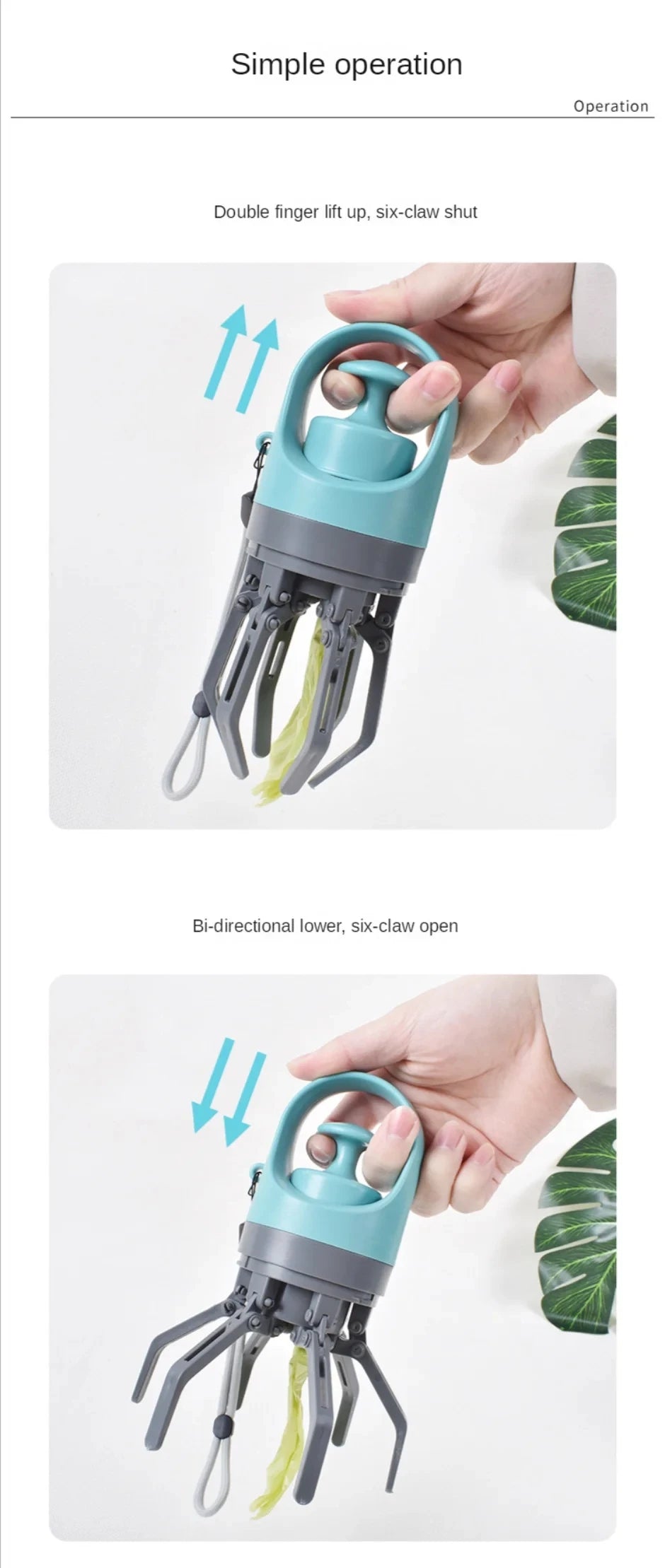 Pet Feces Pickup Dog Walking Portable Excrement Shovel Picker Excrement Garbage Bag Dispenser Dog AccessoriesZero-contact