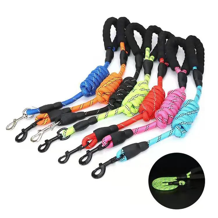 Strong Dog Leash Pet Leashes Reflective Leash for Big Small Medium Dogs Leash Drag Pull Tow Golden Retriever Dog Accessories