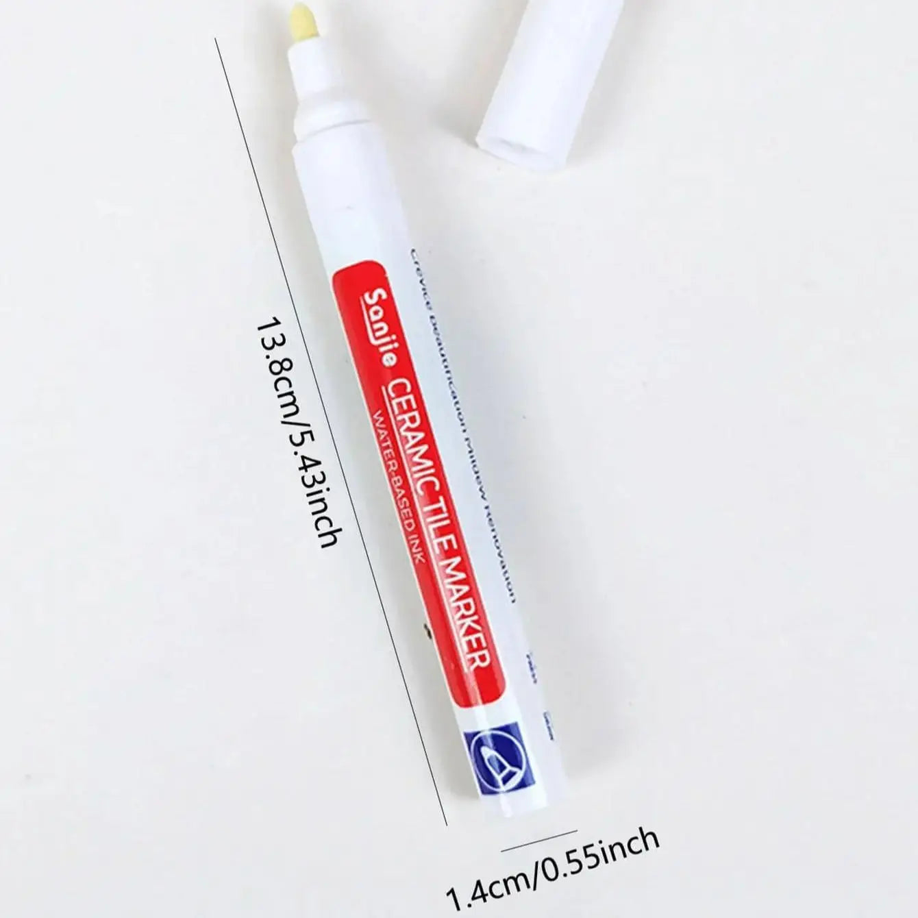 Ceramic tile floor gap color repair pen