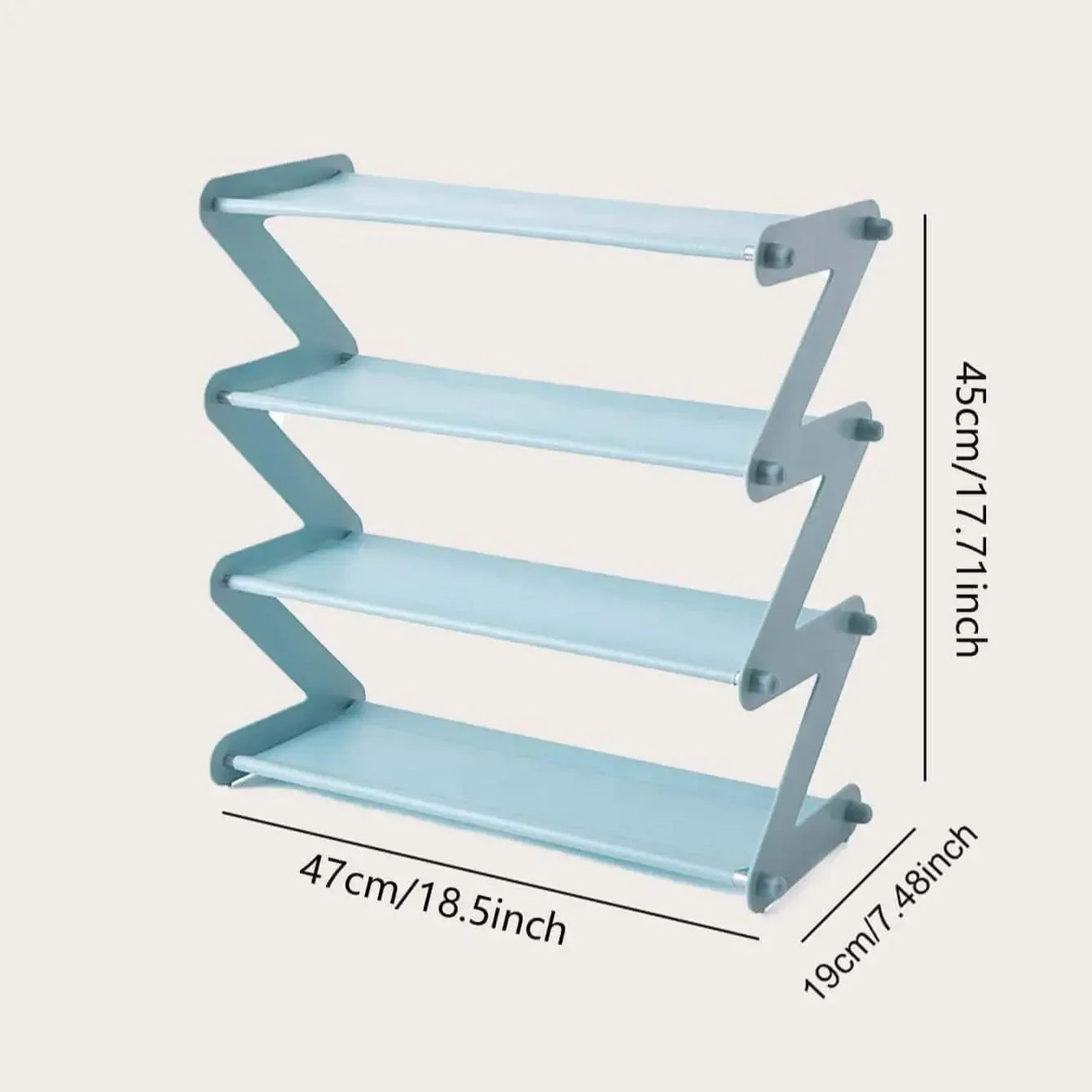 Simple multi-layer space saving X-shaped shoe rack