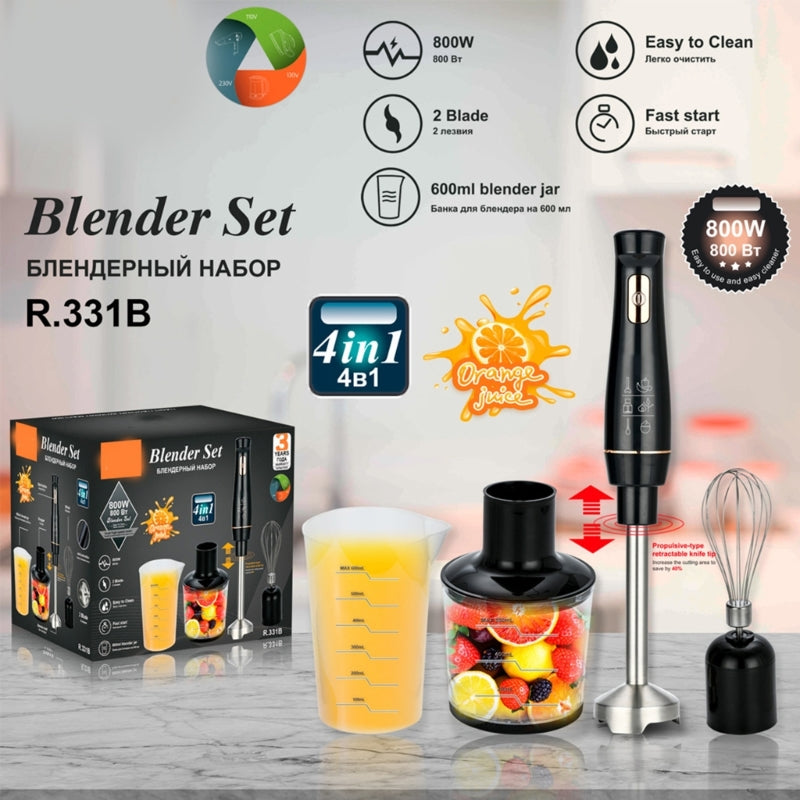 Stainless Steel 800W Immersion Hand Stick Blender