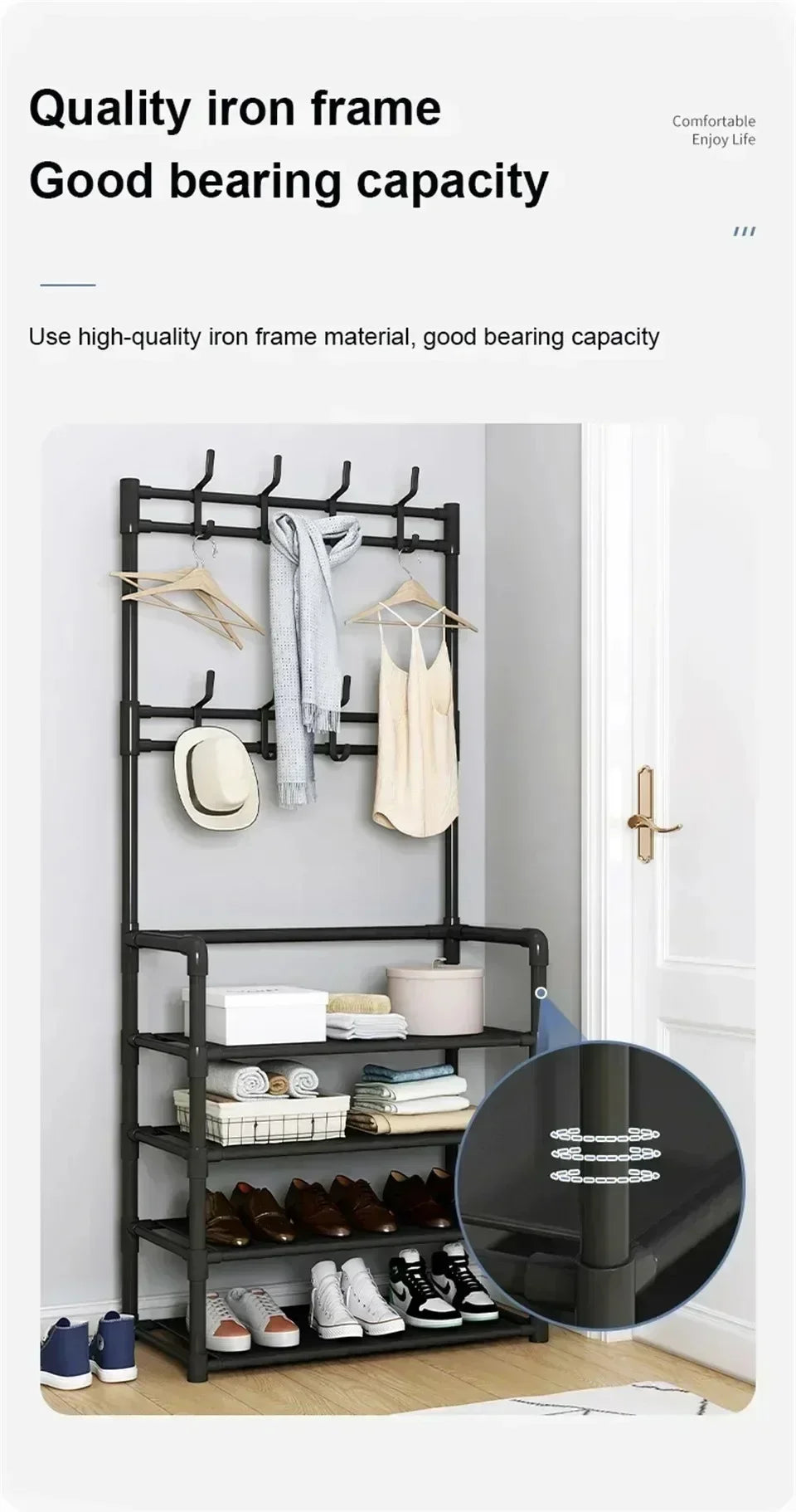 Shoe Multi-ayer Rack DIY Organizer Clothes Storage Load-bearing Organizer Hat Hanger Household Shoes Multifunctional Shoe Rack