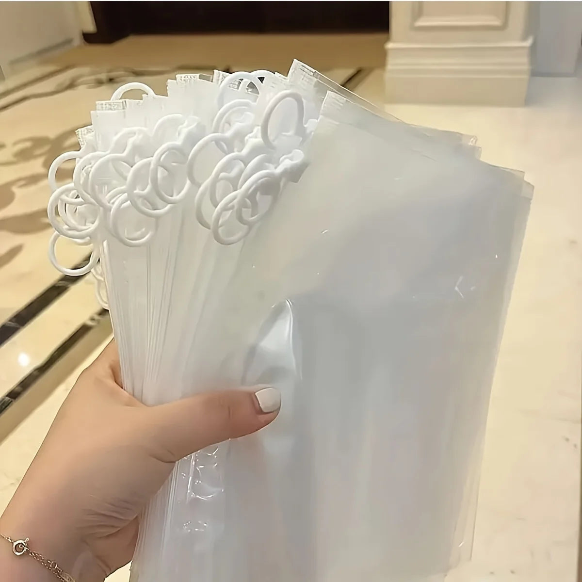 10pcs White Clear Zip Lock Plastic