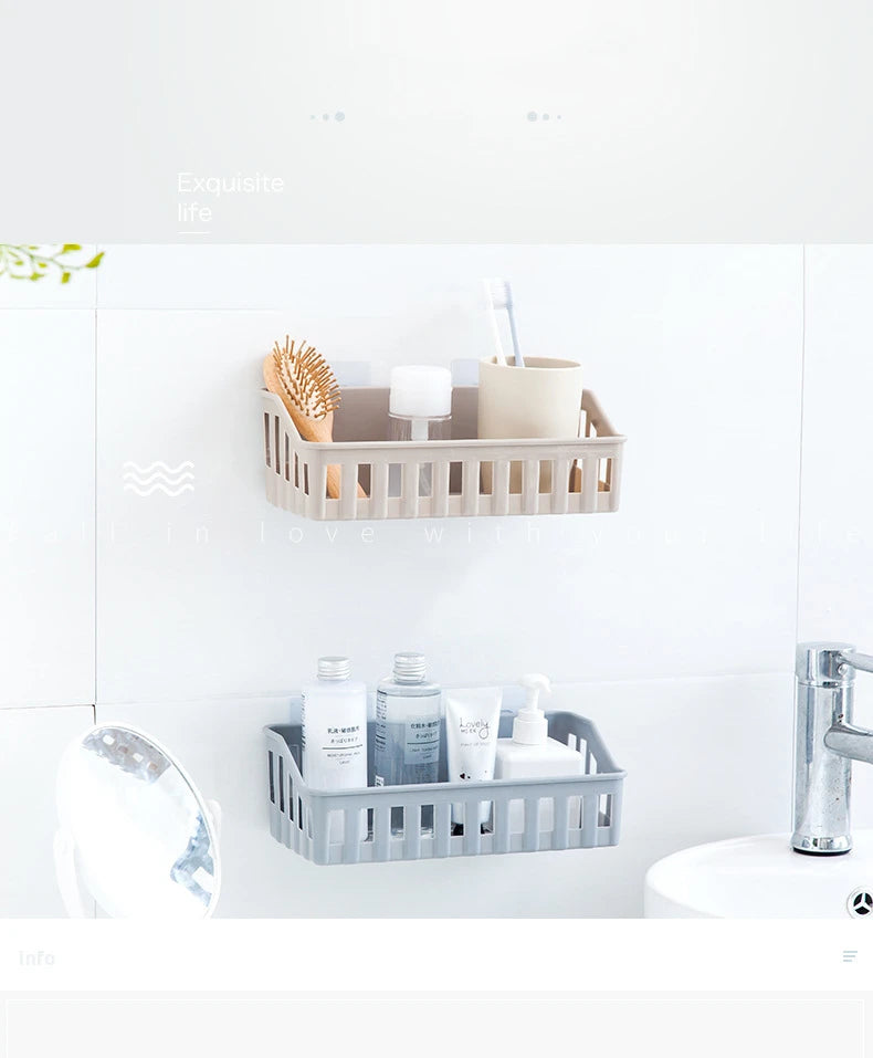 Bathroom storage rack Bathroom adhesive storage rack Hook Home corner shower rack Storage rack Bathroom accessories