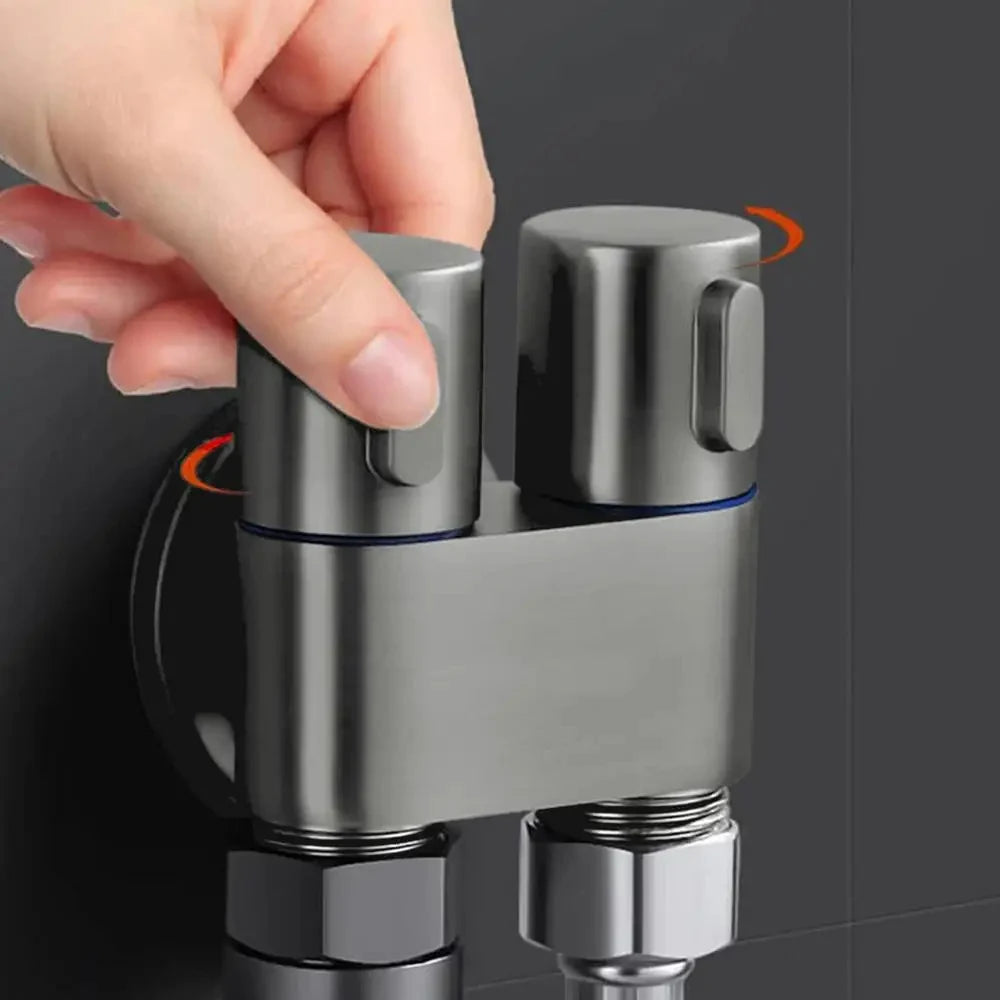 Double Outlet angle valve wall-mounted double outlet bidet toilet accessories Hygienic shower toilet bidet sprayer shower head