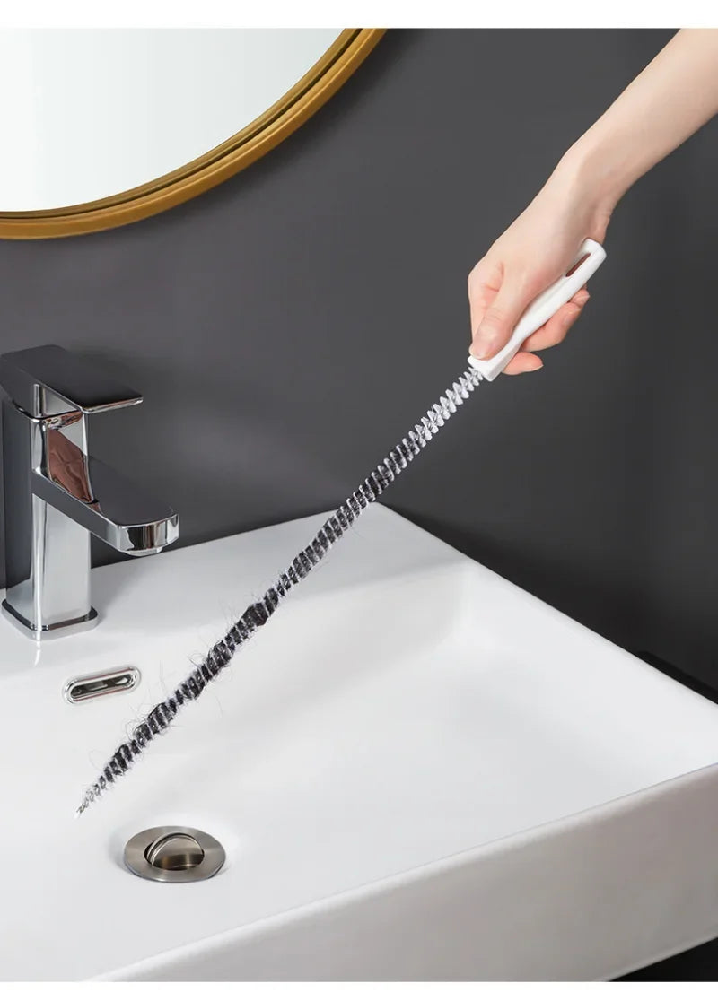 Pipe Dredging Brush Long Clean Kitchen Bathroom Hair Sewer Sink Cleaning Drain Pipe Flexible Cleaner Clog Plug Hole Remover Tool