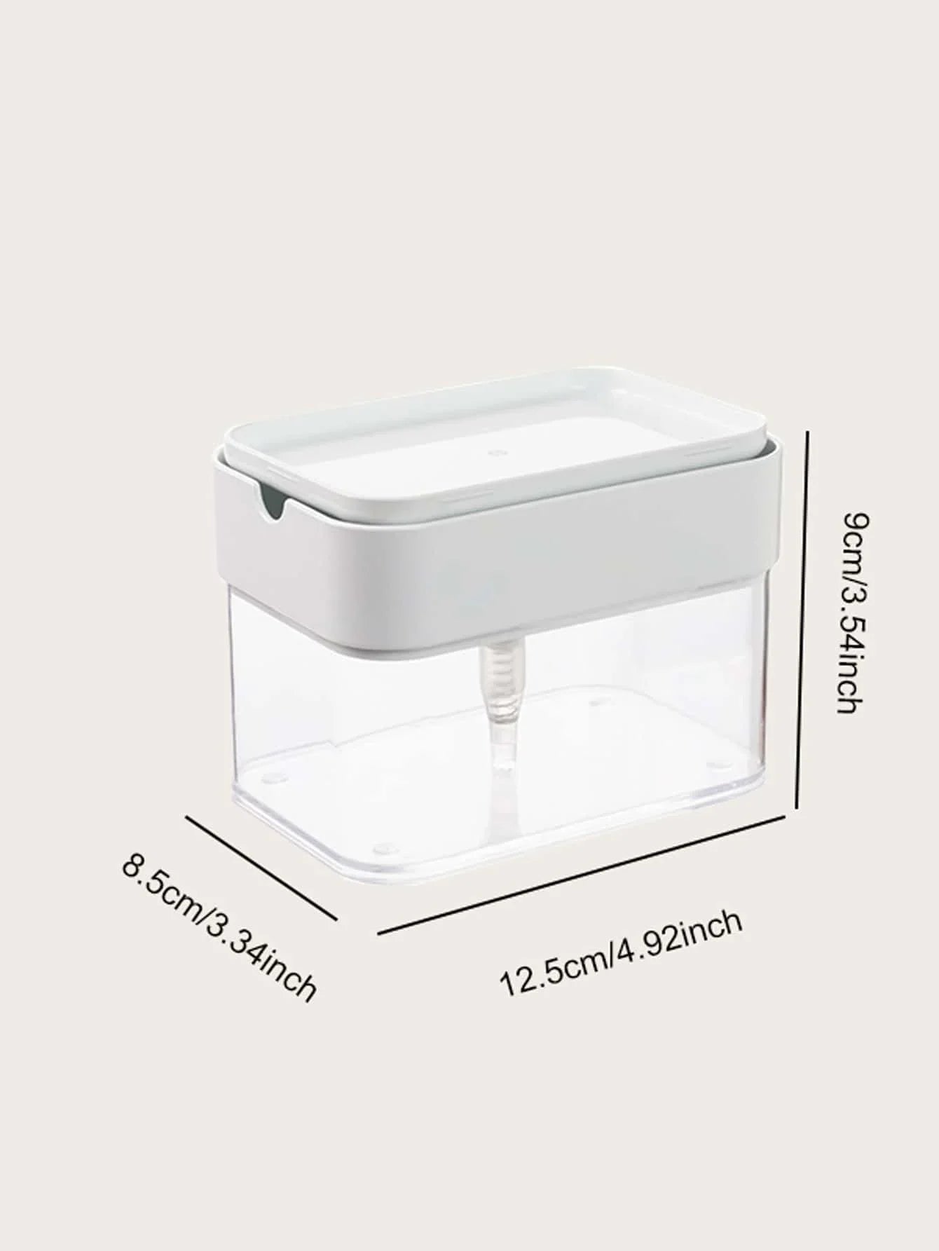 1pc, Press Type Soap Dispenser With A Sponge, Press Soap Box, Kitchen Dishwashing Detergent Liquid Dispenser