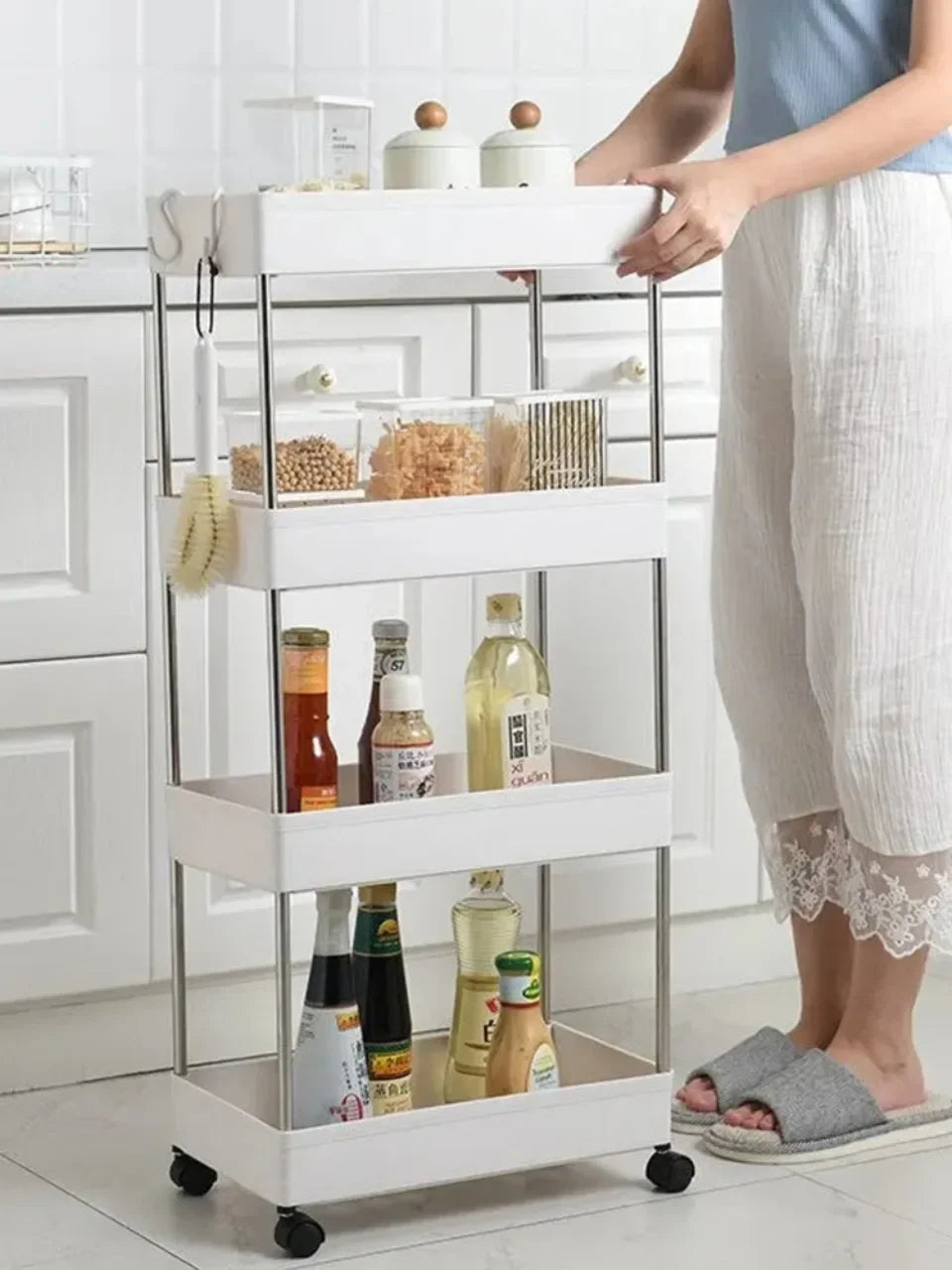 3/4 Tier Rolling Storage Cart