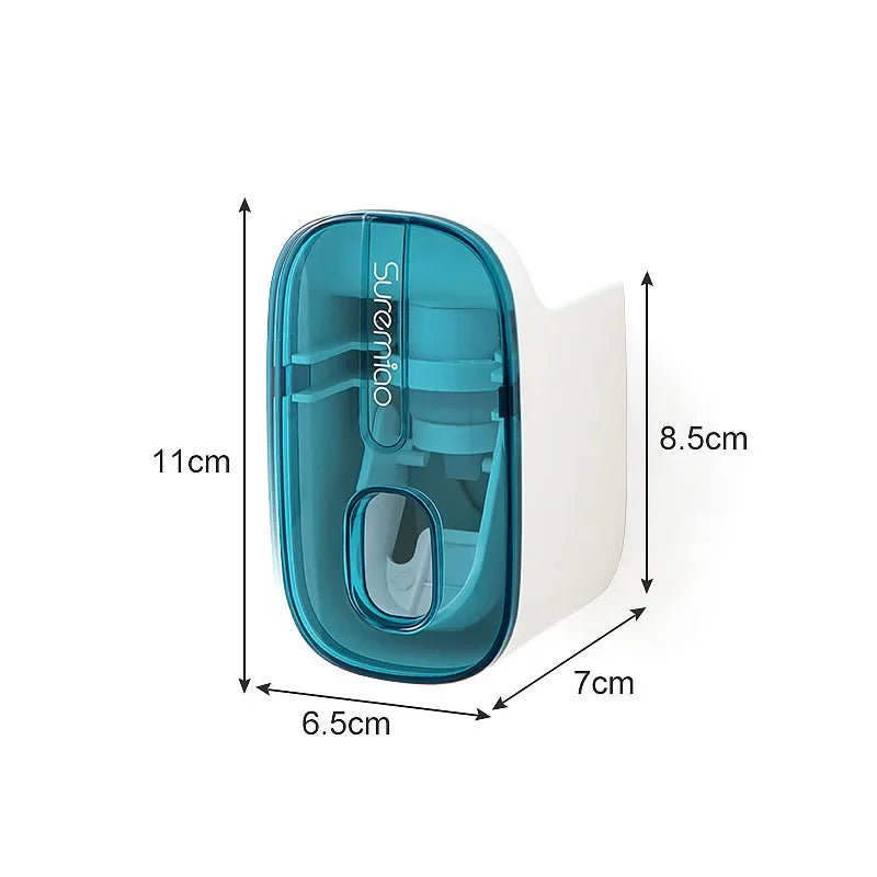 Automatic Toothpaste Dispenser Bathroom Accessories Wall Mount Lazy Toothpaste Squeezer Toothbrush Holder