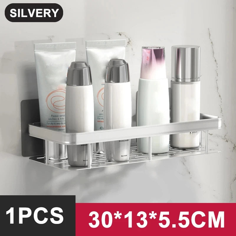 Bathroom No-Nail Shelf Shower Corner Shelf Aluminum Shampoo Shelf Shower Organizer Bathroom Accessories