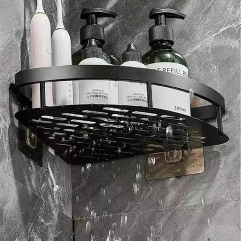 Bathroom Shelf Shampoo Rack Makeup Storage Organizer Shower Shelf Bathroom Accessories No Drill Wall Corner Shelf
