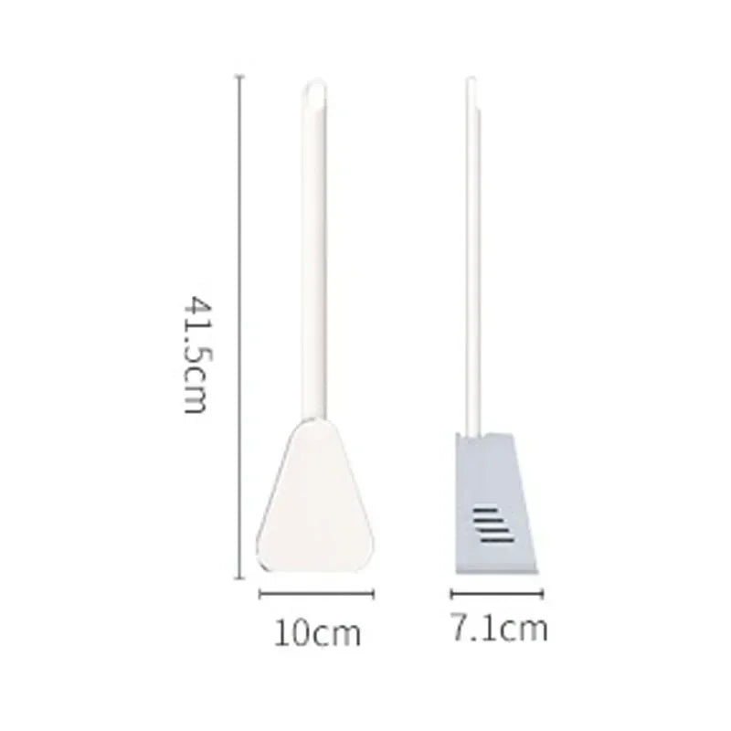 Golf Silicone Toilet Brushes With Holder Set Long Handled Toilet Cleaning Brush Black Modern Hygienic Bathroom Accessories