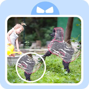 Dog Raincoat Pet Dog Puppy Transparent Rainwear Raincoat Hooded Waterproof Clearjacket Plastic Puppy Rain Poncho Outdoor