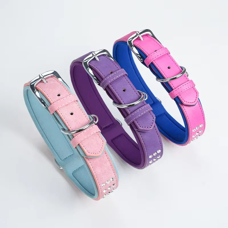 S-L Bling Rhinestone Puppy Dog Collars Personalized Small Dogs Chihuahua Collar for Small Dogs Cats Necklace Pet Accessories