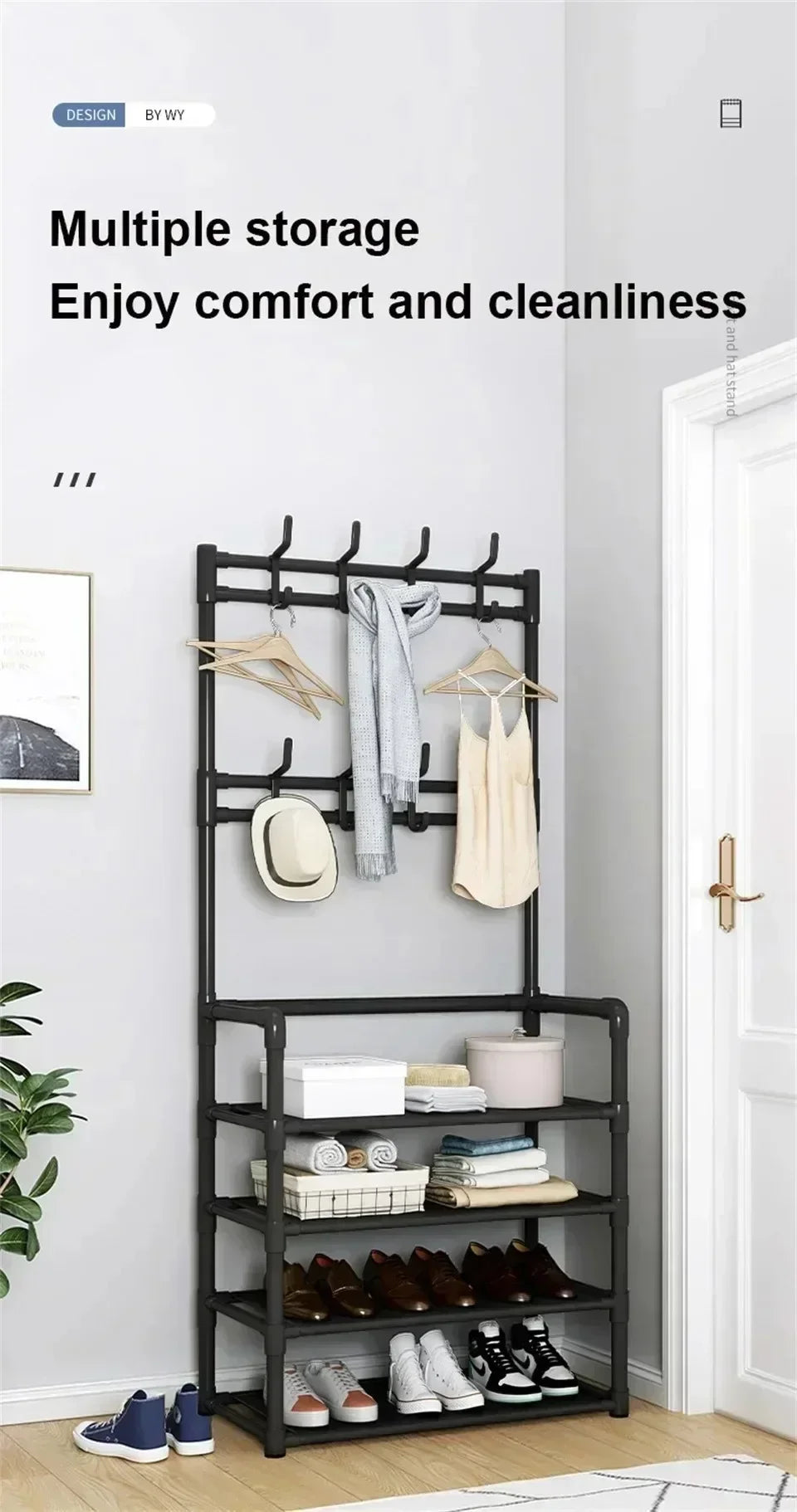 Shoe Multi-ayer Rack DIY Organizer Clothes Storage Load-bearing Organizer Hat Hanger Household Shoes Multifunctional Shoe Rack