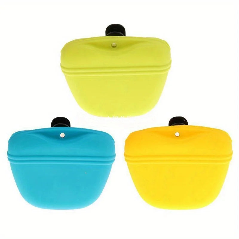 Pet Supplies Silicone Dog Food Bag Outdoor Training Dog Training Waist Bag Waterproof Dog Snack Training Bag