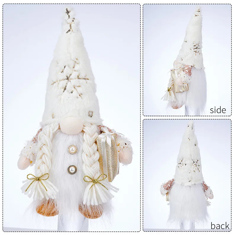 Glowing Gnome Christmas Faceless Doll 30cm Tree Decorations 2024 Night Light Xmas Gift Navidad 2023 New Year Home Decor