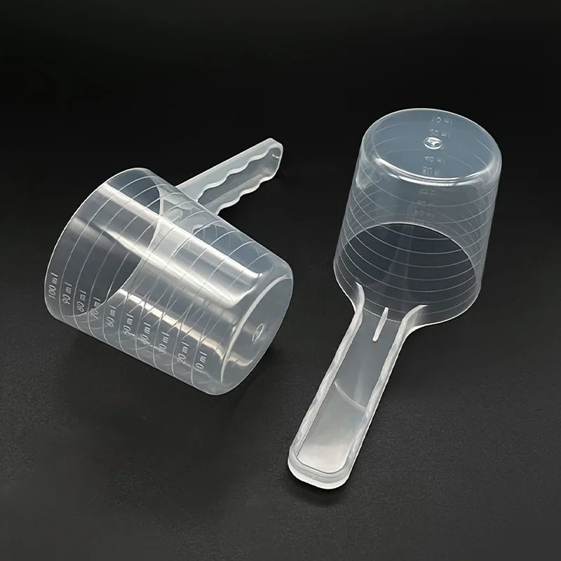 3pcs 100ml Transparent Pet Measuring Spoon With Scale
