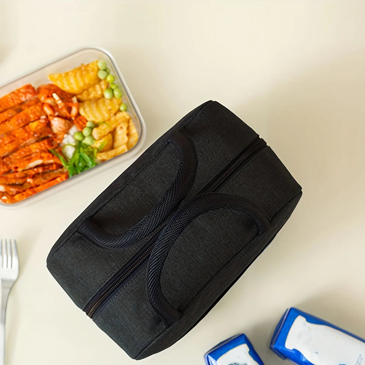 1PC insulated lunch box bag, thickened student portable bento bag