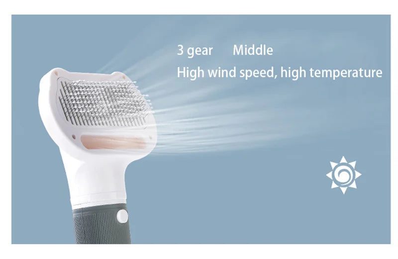 Quiet Pet Grooming Dryer With Comb Brush For Grooming Dogs Cats And Kittens-Fast Drying And Gentle On Fur