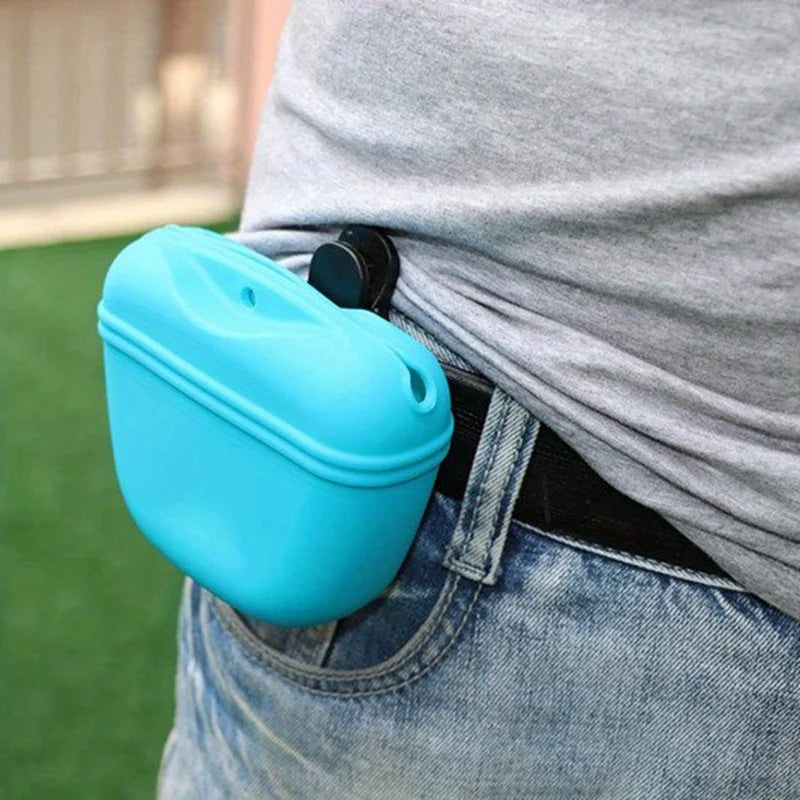 Pet Supplies Silicone Dog Food Bag Outdoor Training Dog Training Waist Bag Waterproof Dog Snack Training Bag