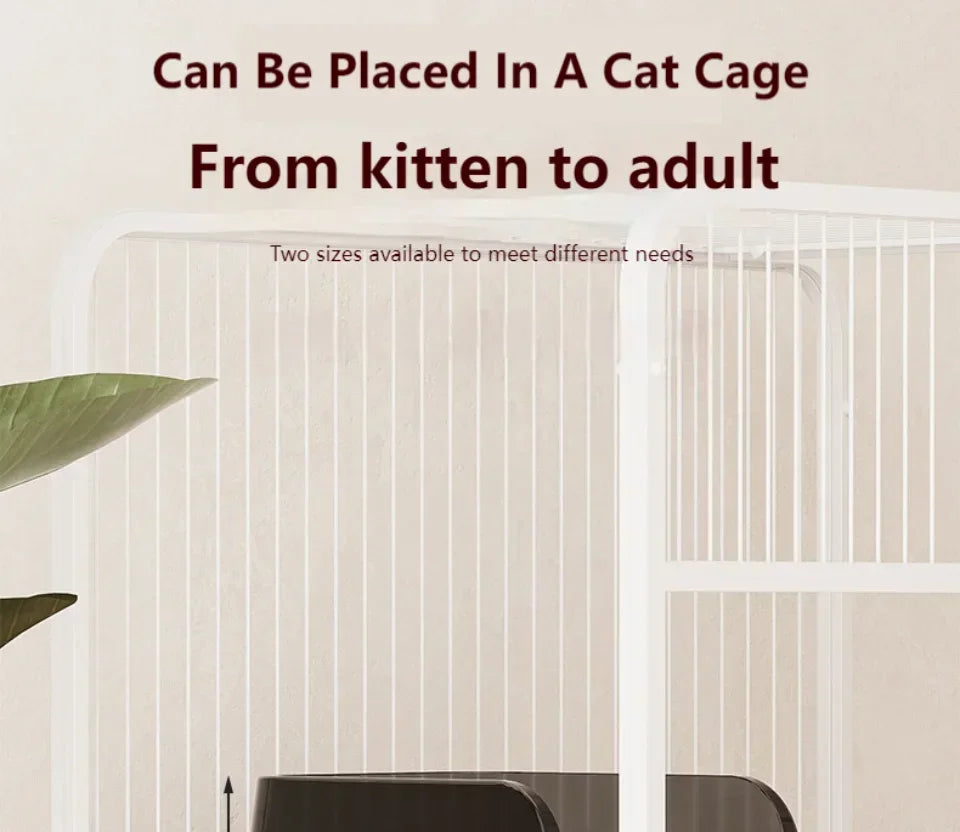 Cat Litter Box Thickening Cat Sandbox High Side Semi-enclosed Splashproof Cats Tray Toilet Cleaning Basin Supplies with Scoop