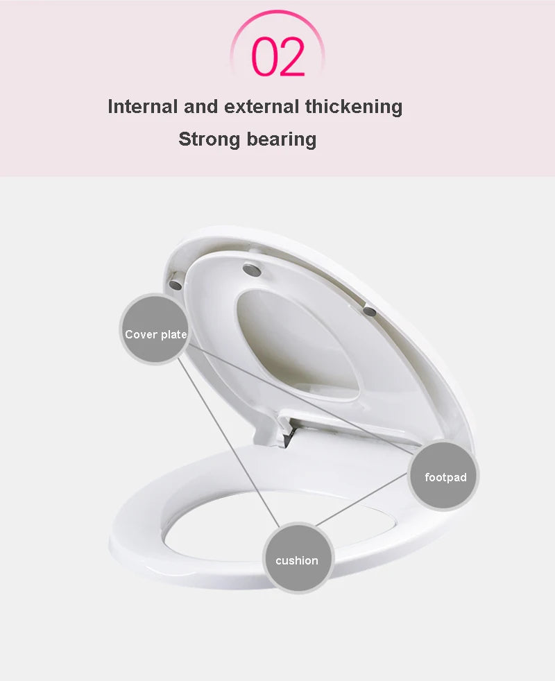 Double Layer Toilet Seat with Built in Potty Training Seat Cover Slow Close Fits Both Adult And Child 변기뚜껑