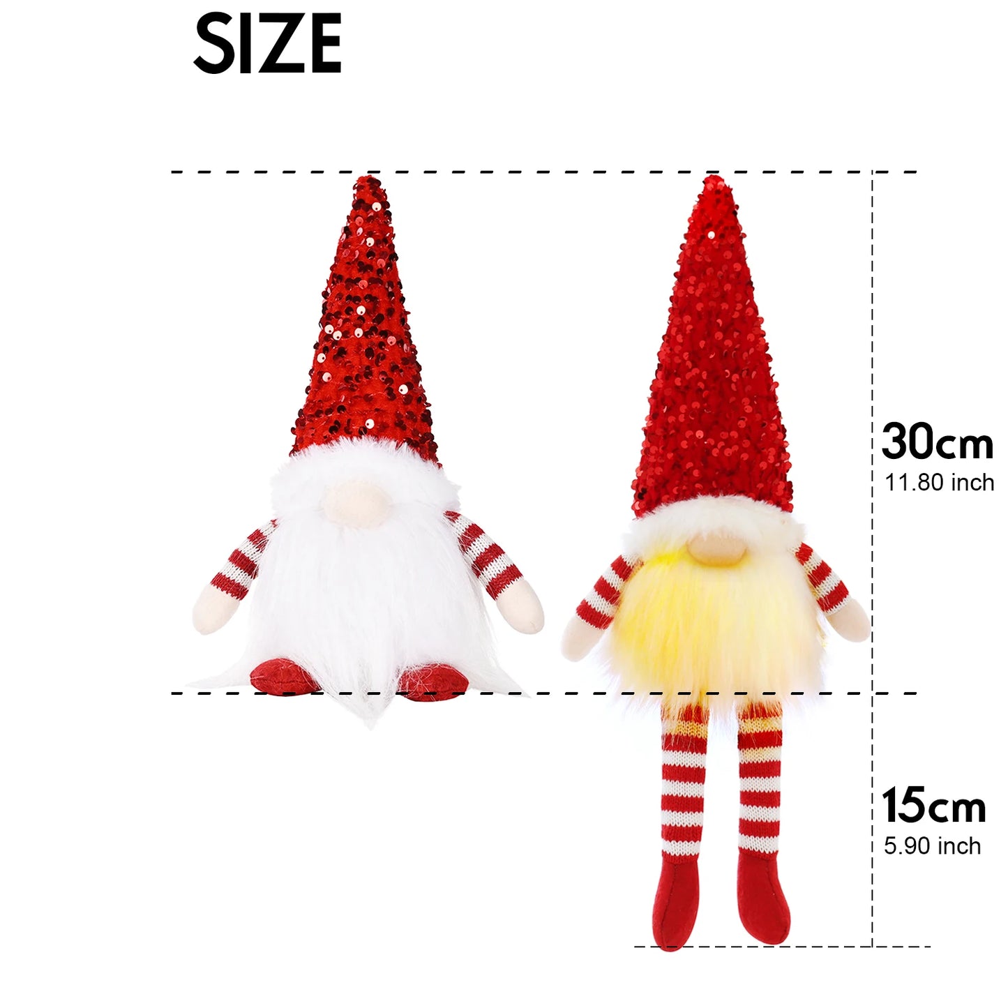 Glowing Gnome Christmas Faceless Doll 30cm Tree Decorations 2024 Night Light Xmas Gift Navidad 2023 New Year Home Decor
