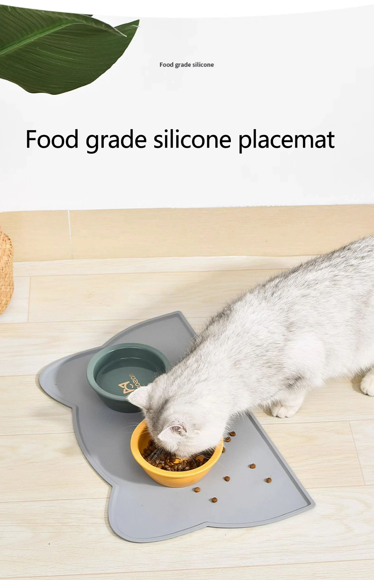 Pet Placemat Feeding Mat for Cats and Dogs Waterproof Leakage Food with Nonspill Nonslip Easy to Clean Silicone Placemats