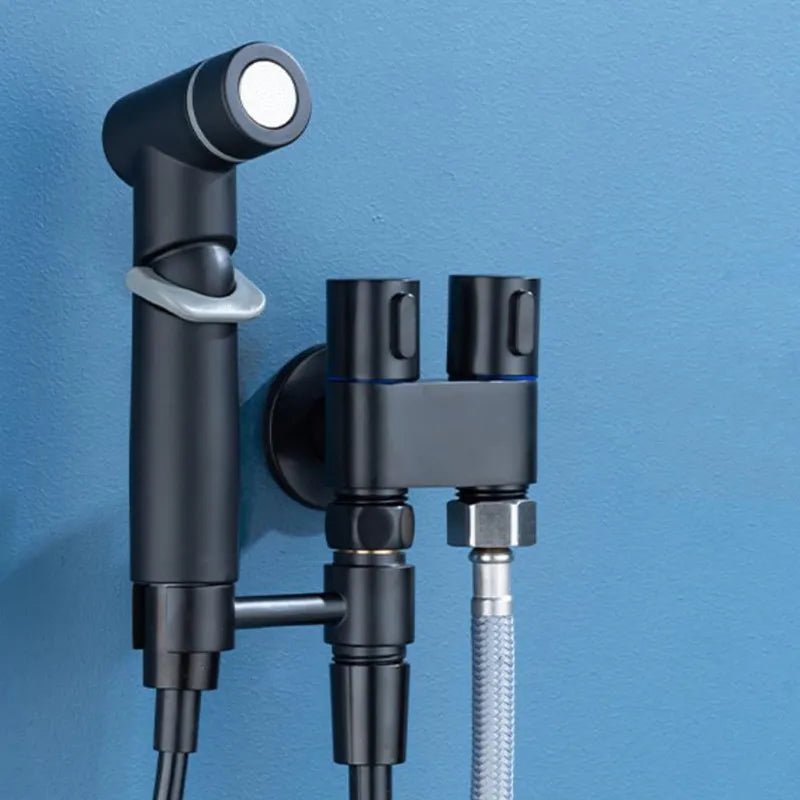 Double Outlet angle valve wall-mounted double outlet bidet toilet accessories Hygienic shower toilet bidet sprayer shower head